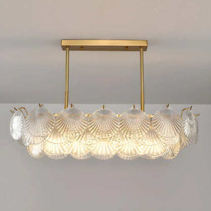 Luxury Clear Glass Geometric Island Pendant Light for Kitchen