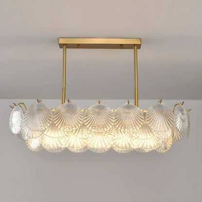 Luxury Clear Glass Geometric Island Pendant Light for Kitchen