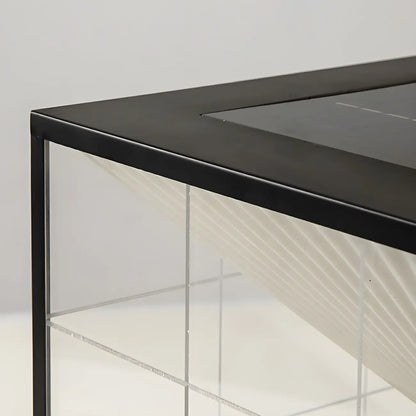 Black Solar Clear Cube Outdoor Post Lights