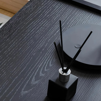 Black Wood X-Leg Drawer Storage Small Nightstand