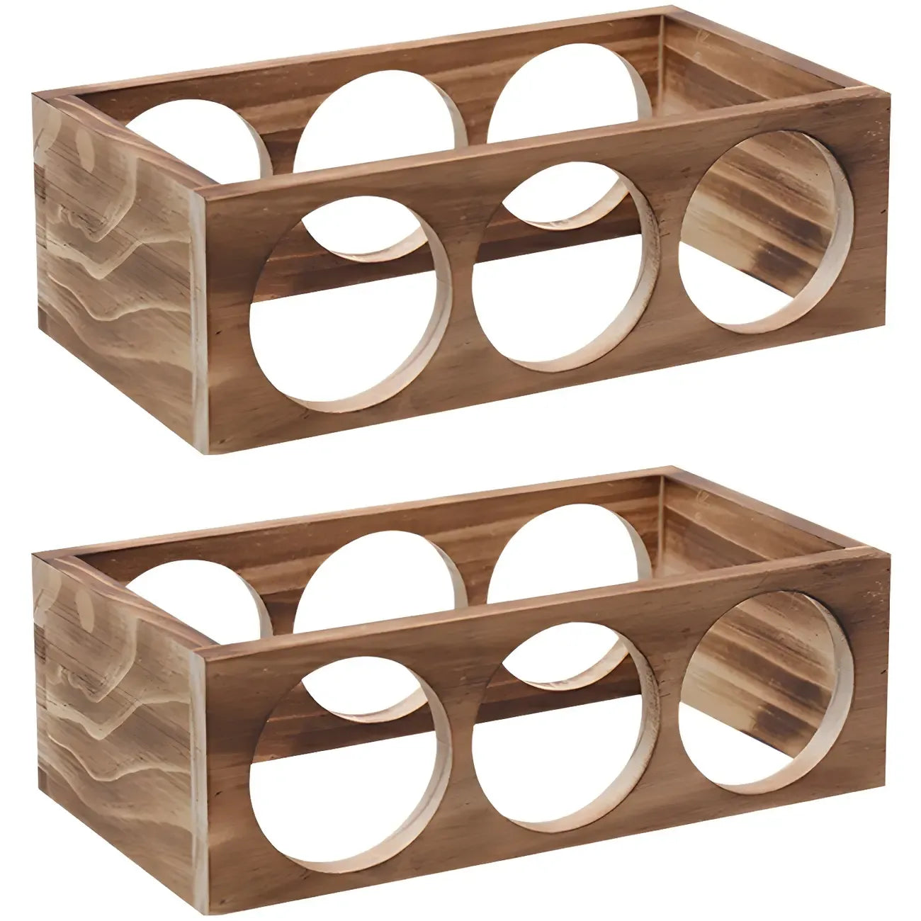 Natural Wooden Stackable Wine Rack Tabletop Wine Holder