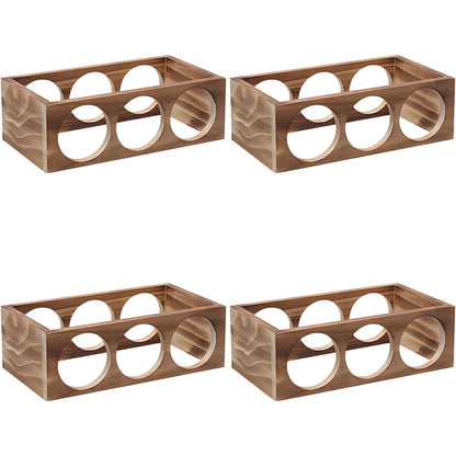 Natural Wooden Stackable Wine Rack Tabletop Wine Holder