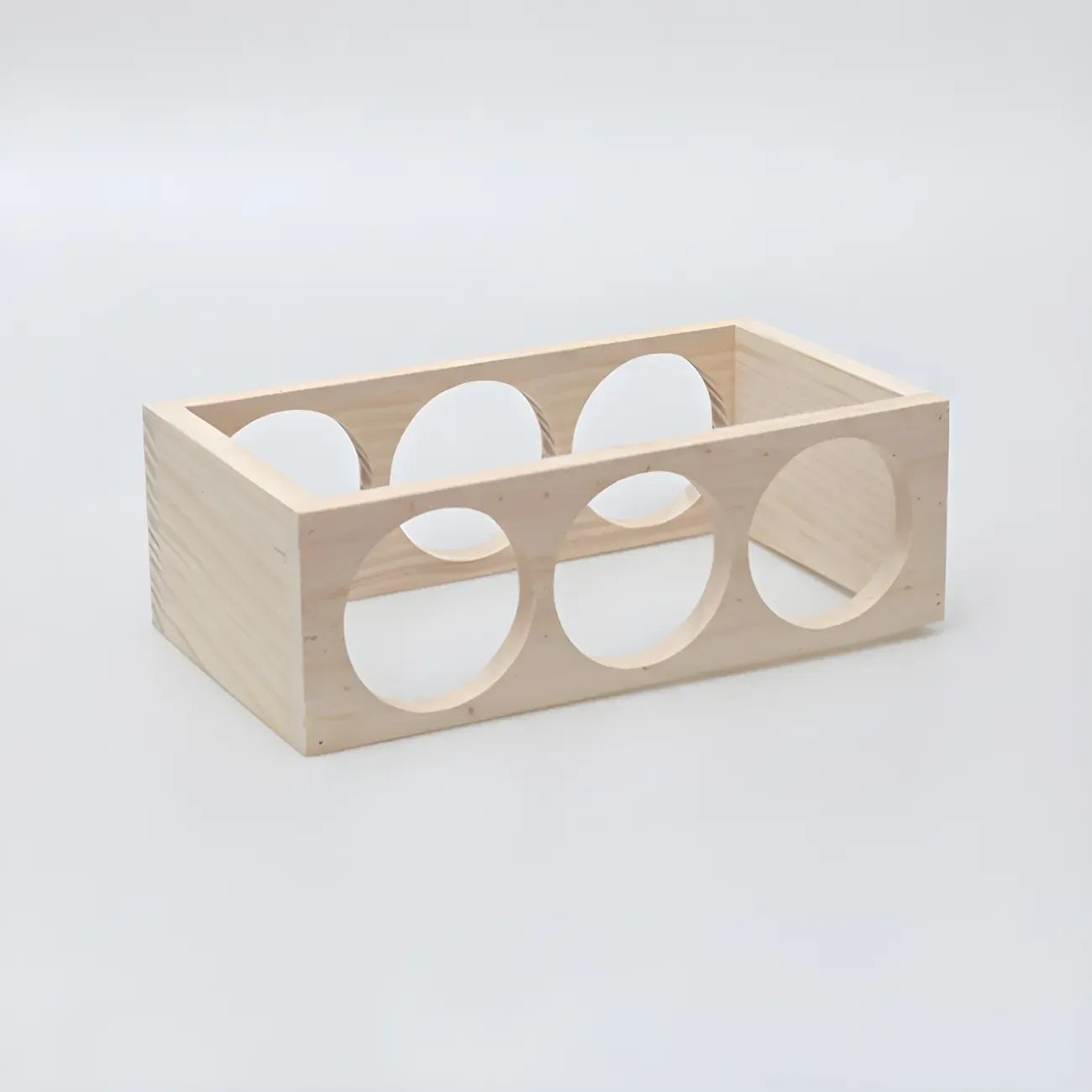 Natural Wooden Stackable Wine Rack Tabletop Wine Holder