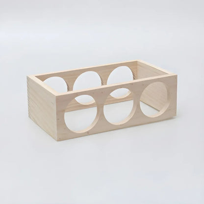Natural Wooden Stackable Wine Rack Tabletop Wine Holder