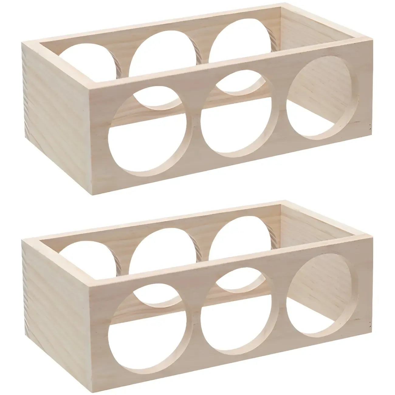 Natural Wooden Stackable Wine Rack Tabletop Wine Holder