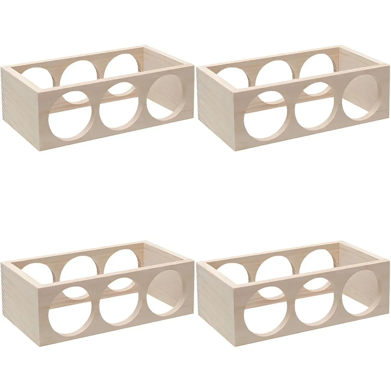 Natural Wooden Stackable Wine Rack Tabletop Wine Holder