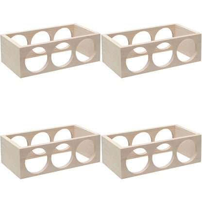 Natural Wooden Stackable Wine Rack Tabletop Wine Holder