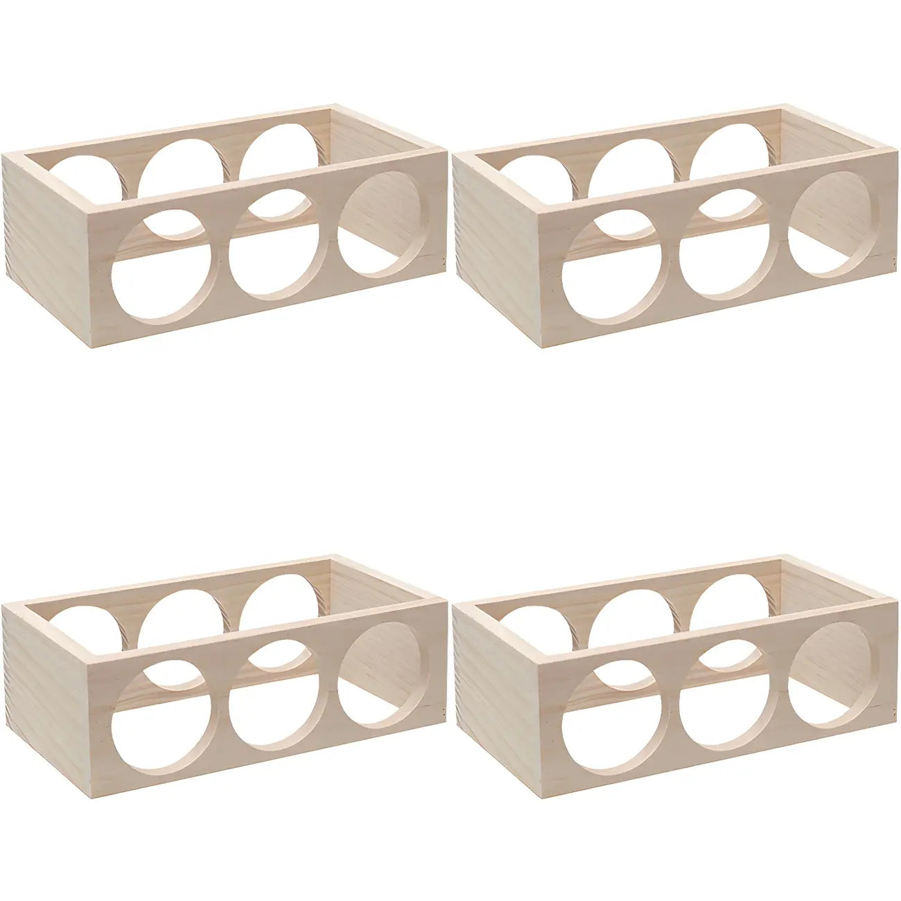 Natural Wooden Stackable Wine Rack Tabletop Wine Holder