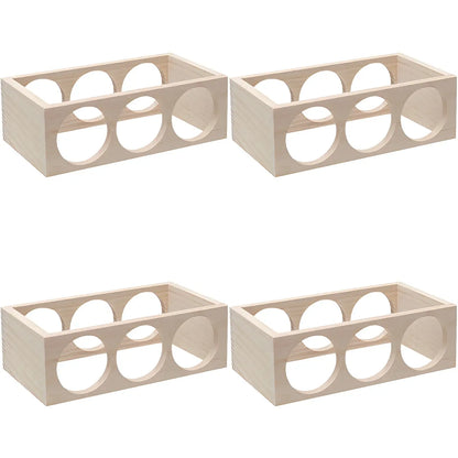 Natural Wooden Stackable Wine Rack Tabletop Wine Holder