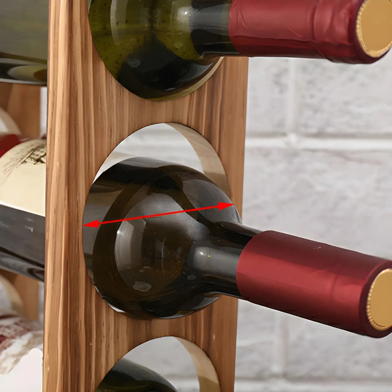 Natural Wooden Stackable Wine Rack Tabletop Wine Holder