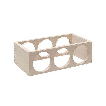 Natural Wooden Stackable Wine Rack Tabletop Wine Holder