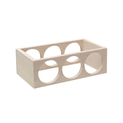 Natural Wooden Stackable Wine Rack Tabletop Wine Holder