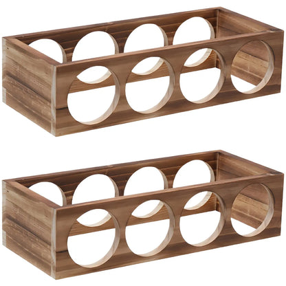 Natural Wooden Stackable Wine Rack Tabletop Wine Holder