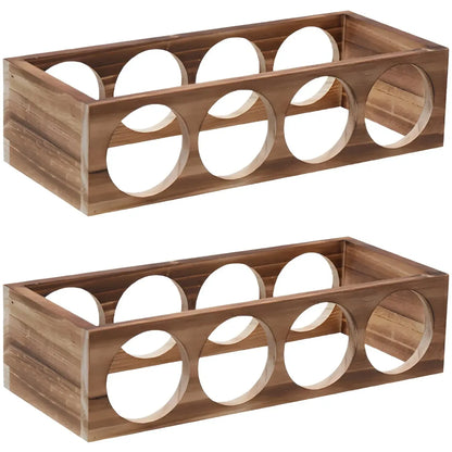 Natural Wooden Stackable Wine Rack Tabletop Wine Holder