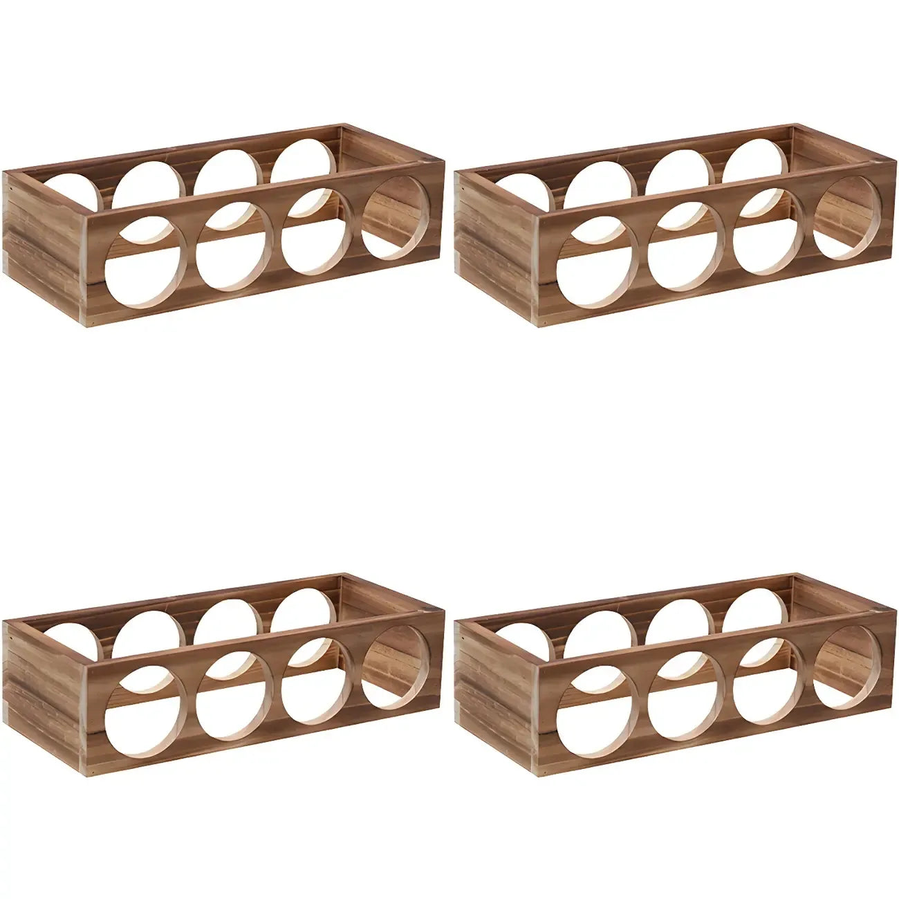 Natural Wooden Stackable Wine Rack Tabletop Wine Holder