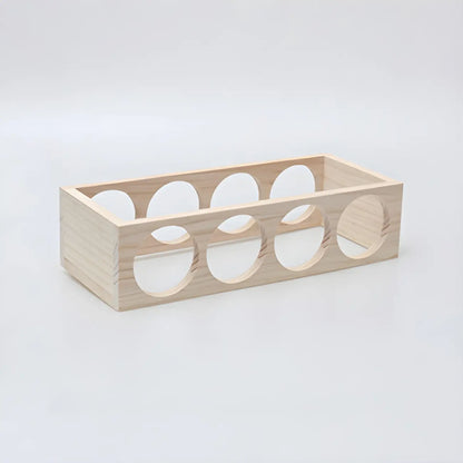 Natural Wooden Stackable Wine Rack Tabletop Wine Holder