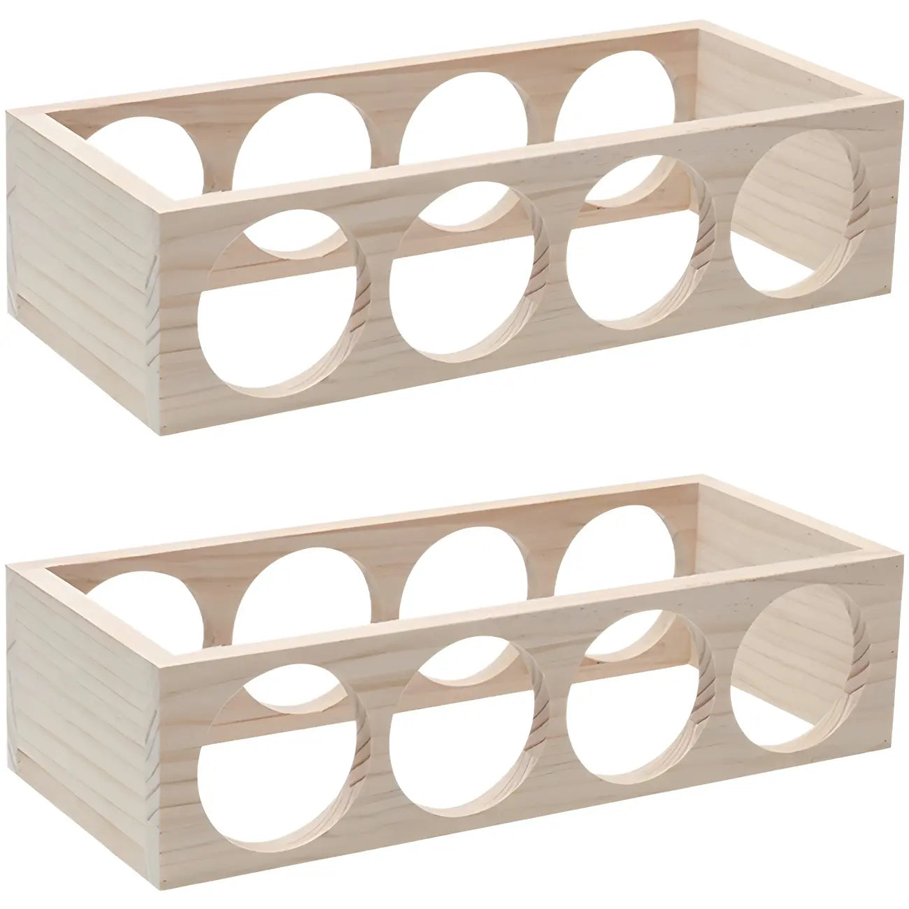 Natural Wooden Stackable Wine Rack Tabletop Wine Holder