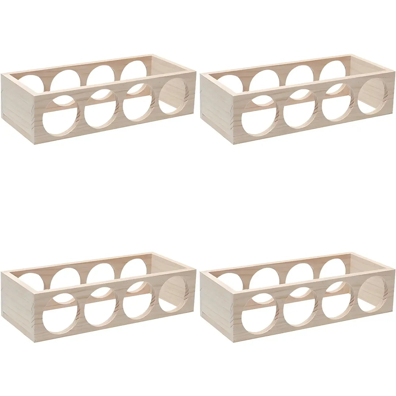 Natural Wooden Stackable Wine Rack Tabletop Wine Holder