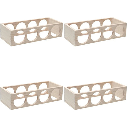 Natural Wooden Stackable Wine Rack Tabletop Wine Holder
