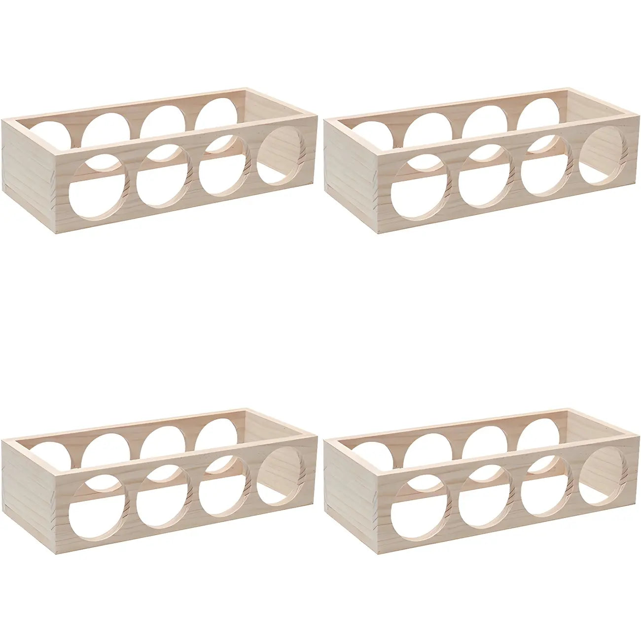 Natural Wooden Stackable Wine Rack Tabletop Wine Holder