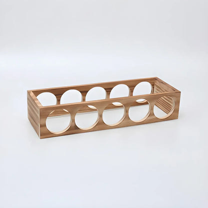Natural Wooden Stackable Wine Rack Tabletop Wine Holder