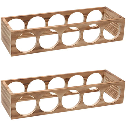 Natural Wooden Stackable Wine Rack Tabletop Wine Holder