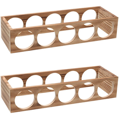 Natural Wooden Stackable Wine Rack Tabletop Wine Holder