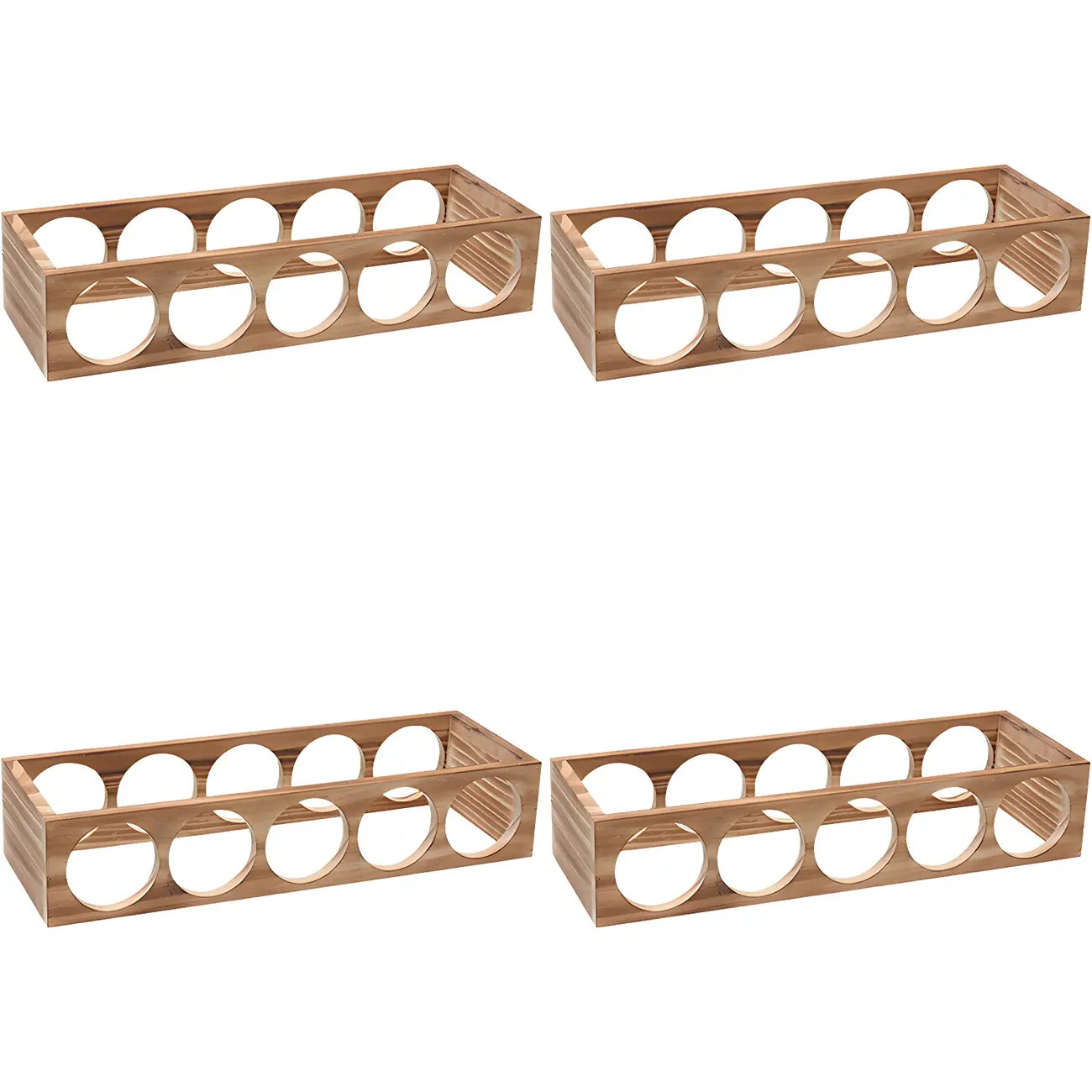Natural Wooden Stackable Wine Rack Tabletop Wine Holder
