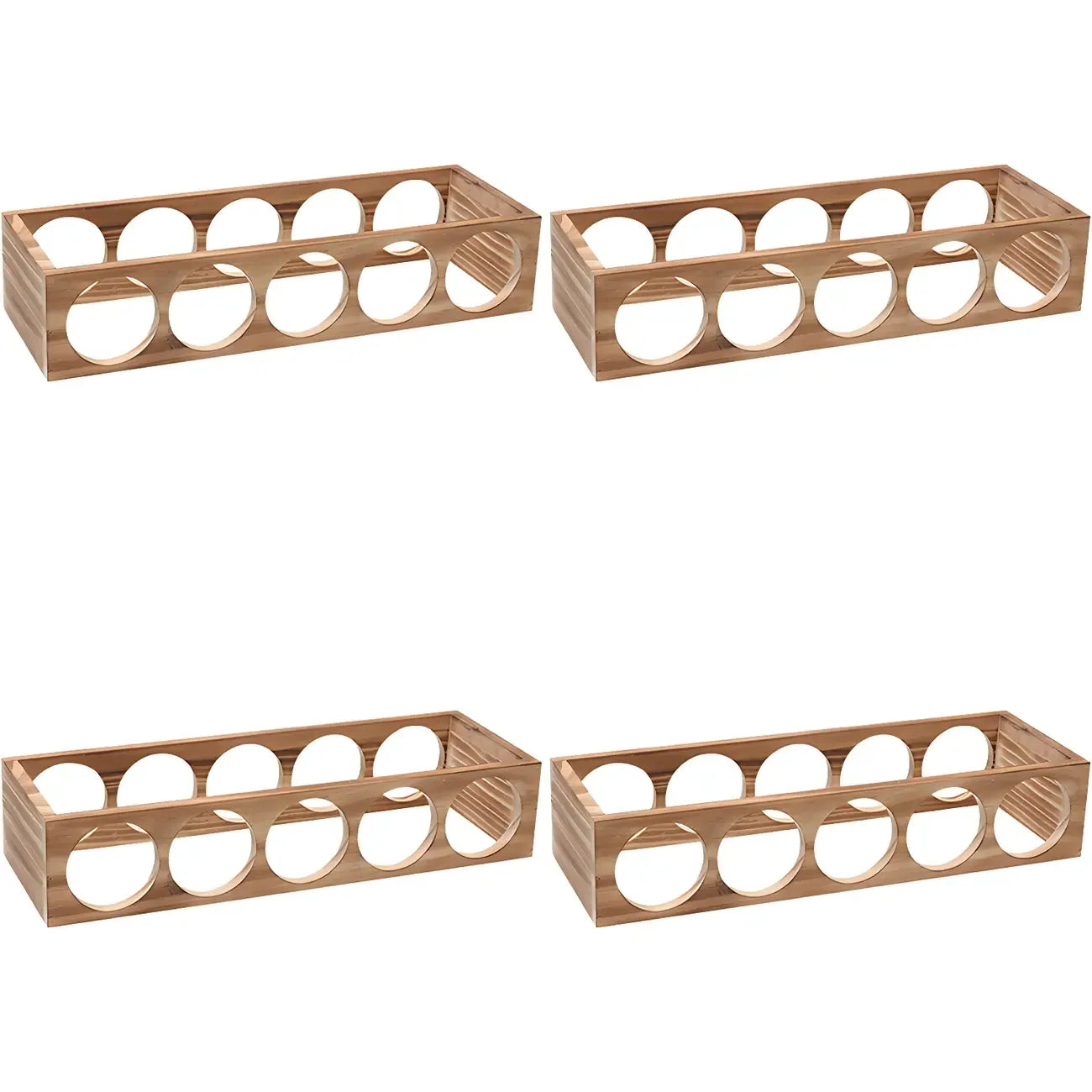 Natural Wooden Stackable Wine Rack Tabletop Wine Holder