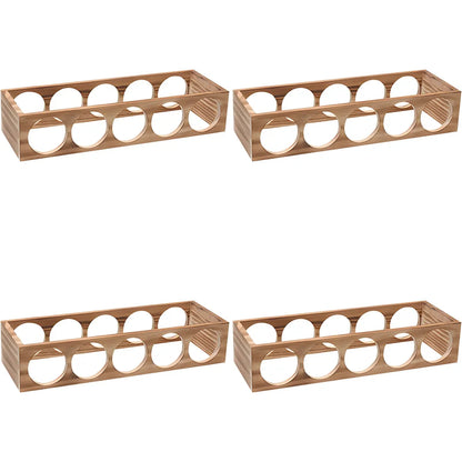 Natural Wooden Stackable Wine Rack Tabletop Wine Holder