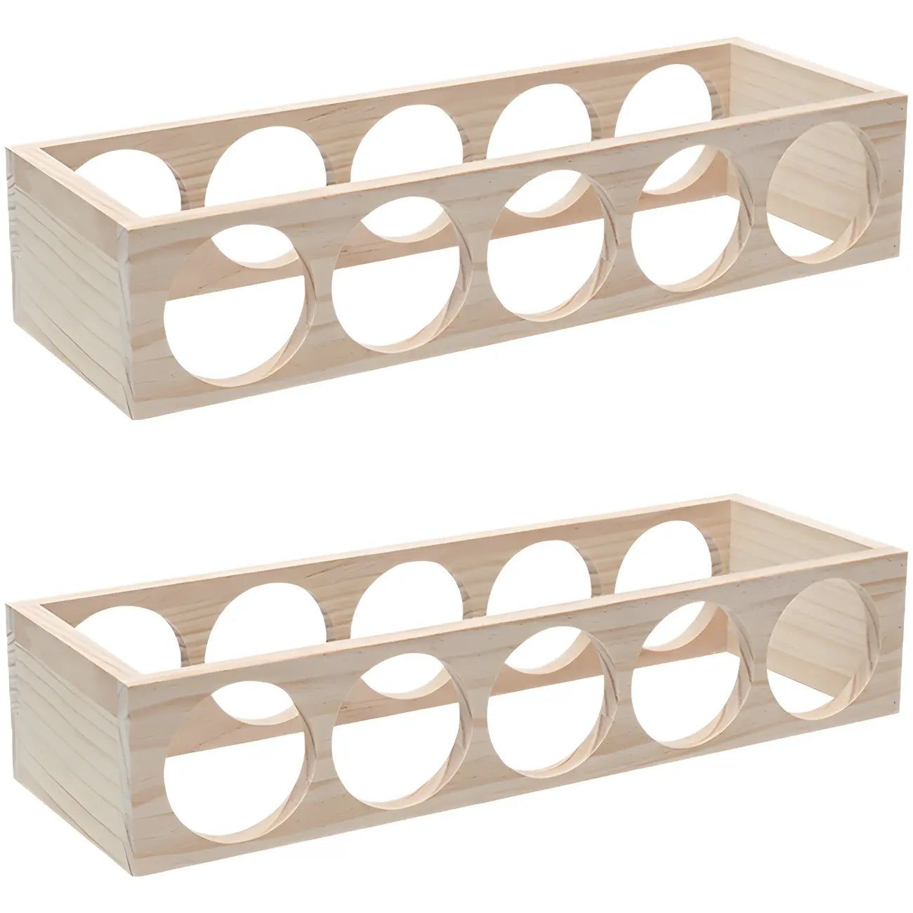 Natural Wooden Stackable Wine Rack Tabletop Wine Holder