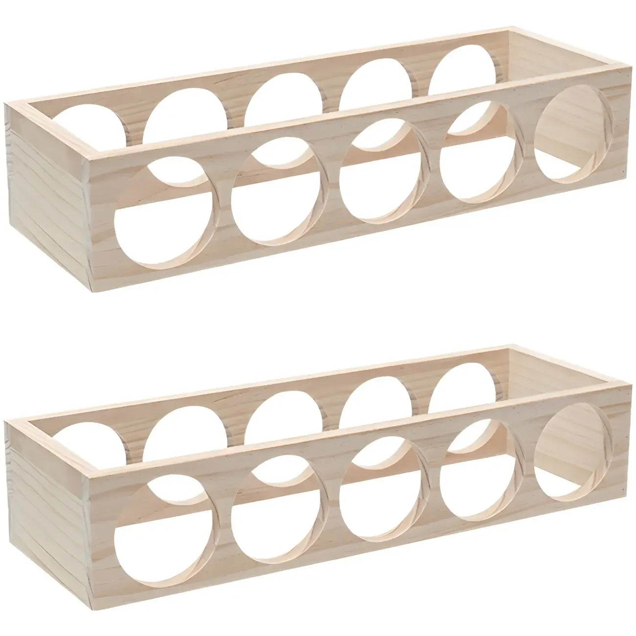 Natural Wooden Stackable Wine Rack Tabletop Wine Holder