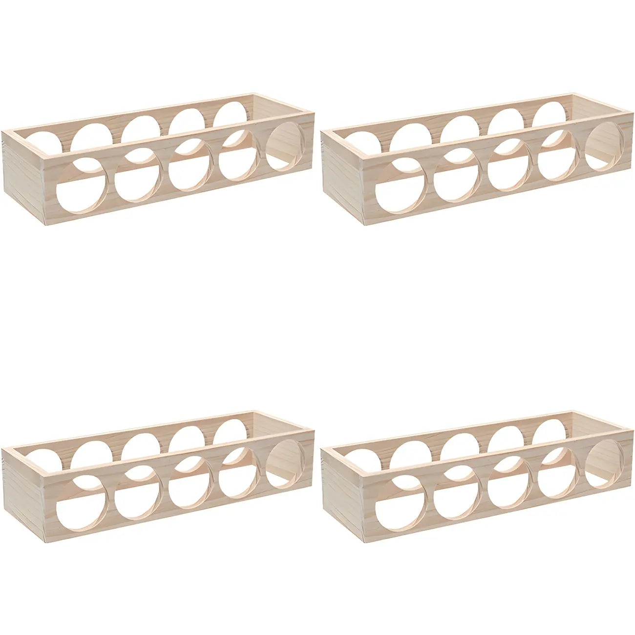 Natural Wooden Stackable Wine Rack Tabletop Wine Holder