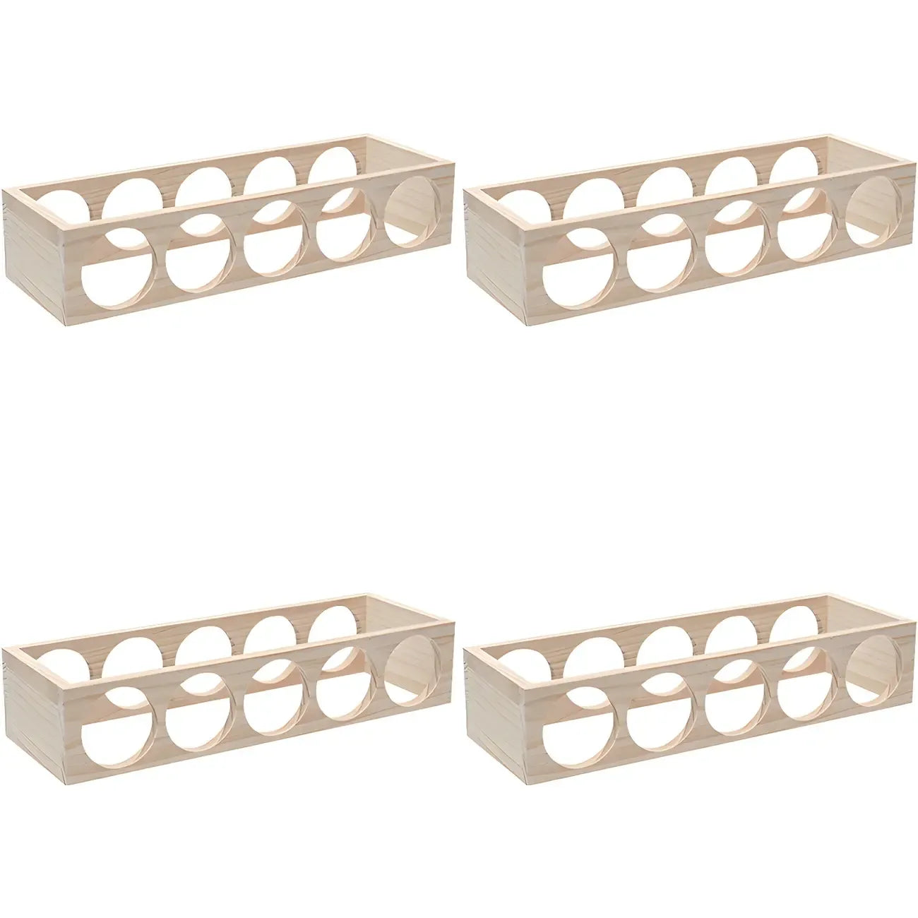 Natural Wooden Stackable Wine Rack Tabletop Wine Holder