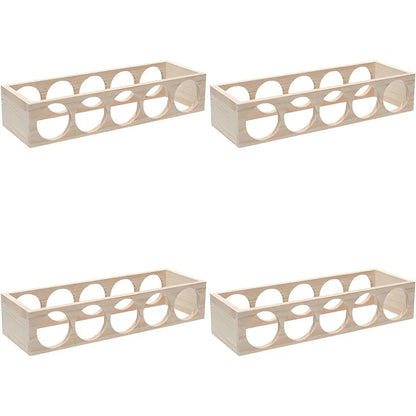 Natural Wooden Stackable Wine Rack Tabletop Wine Holder
