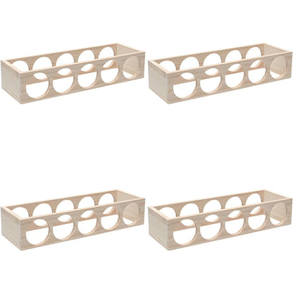 Natural Wooden Stackable Wine Rack Tabletop Wine Holder