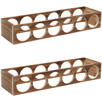 Natural Wooden Stackable Wine Rack Tabletop Wine Holder