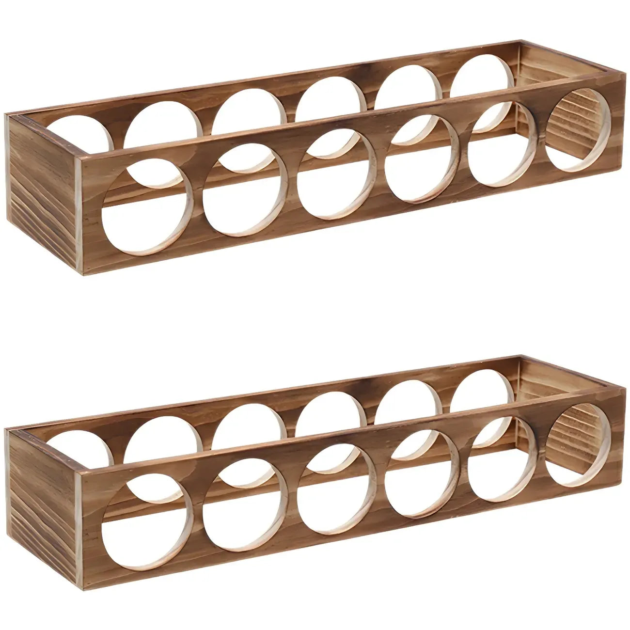 Natural Wooden Stackable Wine Rack Tabletop Wine Holder