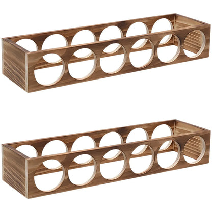 Natural Wooden Stackable Wine Rack Tabletop Wine Holder