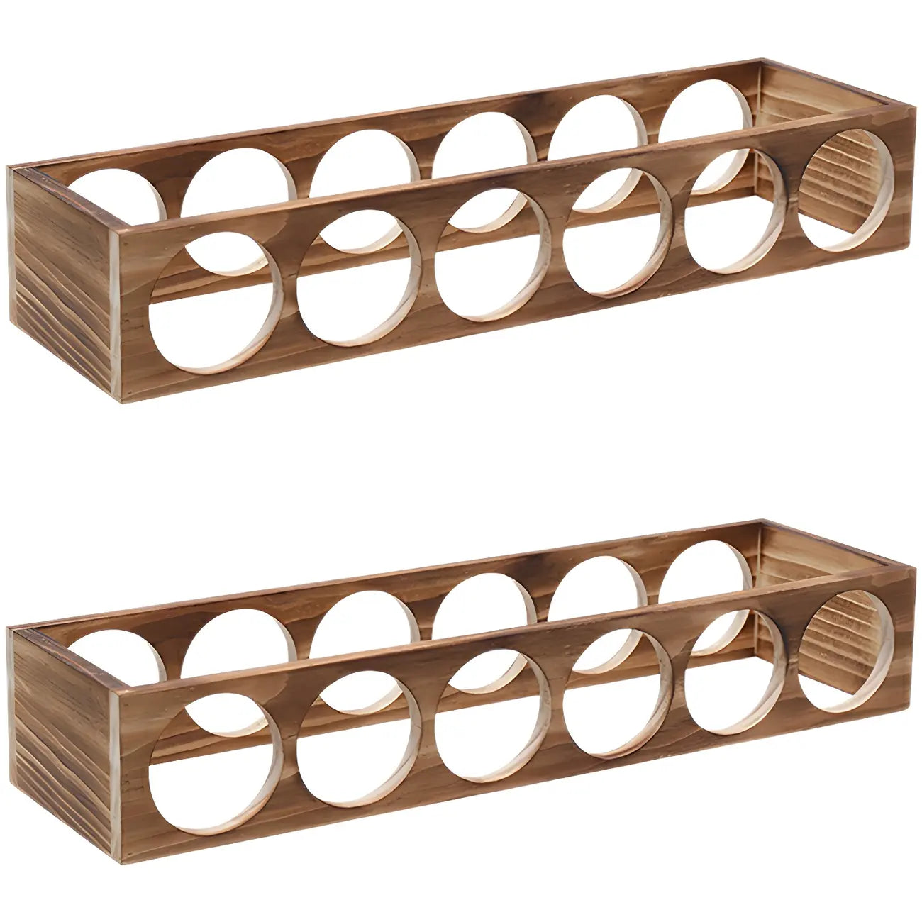 Natural Wooden Stackable Wine Rack Tabletop Wine Holder