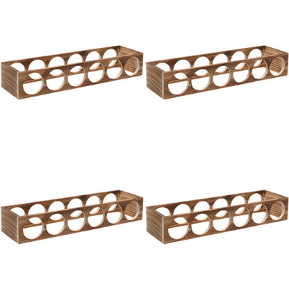 Natural Wooden Stackable Wine Rack Tabletop Wine Holder