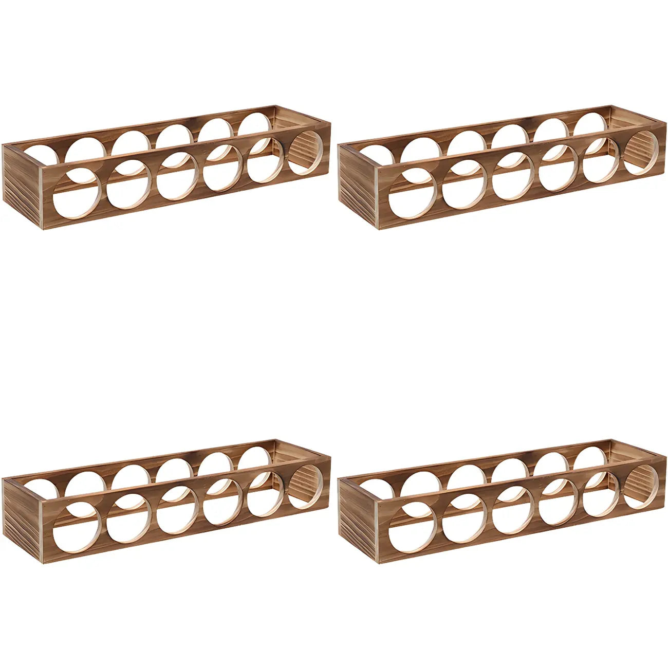 Natural Wooden Stackable Wine Rack Tabletop Wine Holder