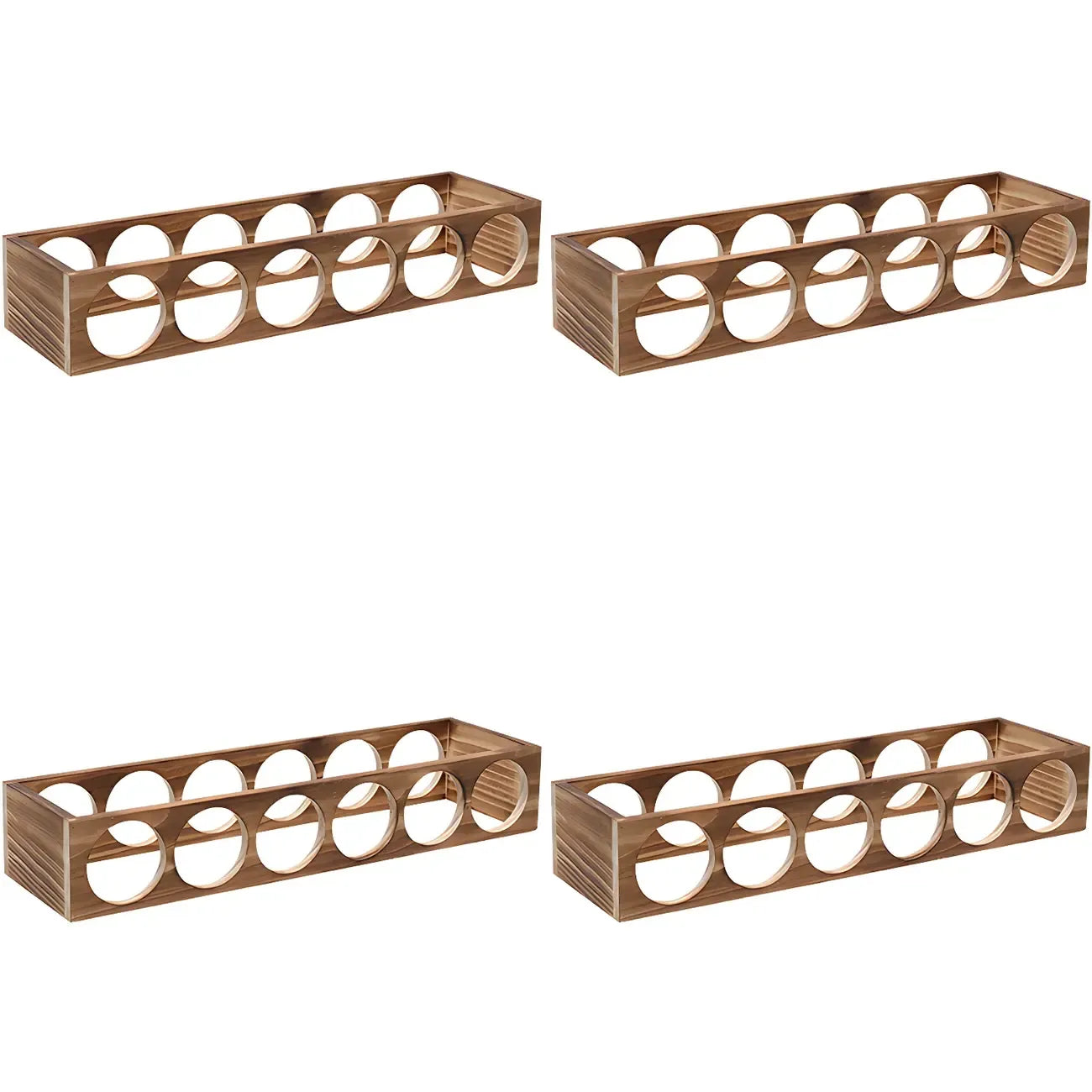 Natural Wooden Stackable Wine Rack Tabletop Wine Holder