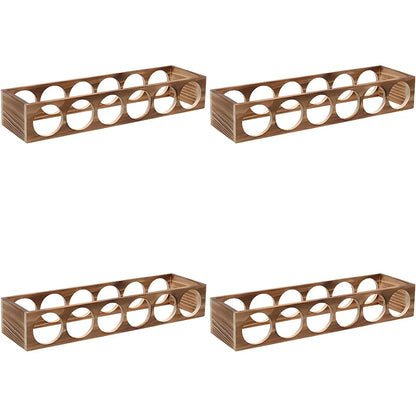 Natural Wooden Stackable Wine Rack Tabletop Wine Holder