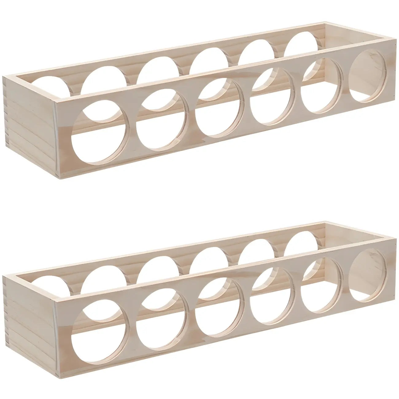 Natural Wooden Stackable Wine Rack Tabletop Wine Holder