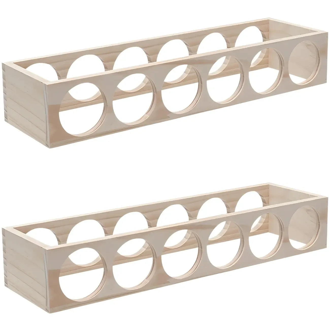 Natural Wooden Stackable Wine Rack Tabletop Wine Holder