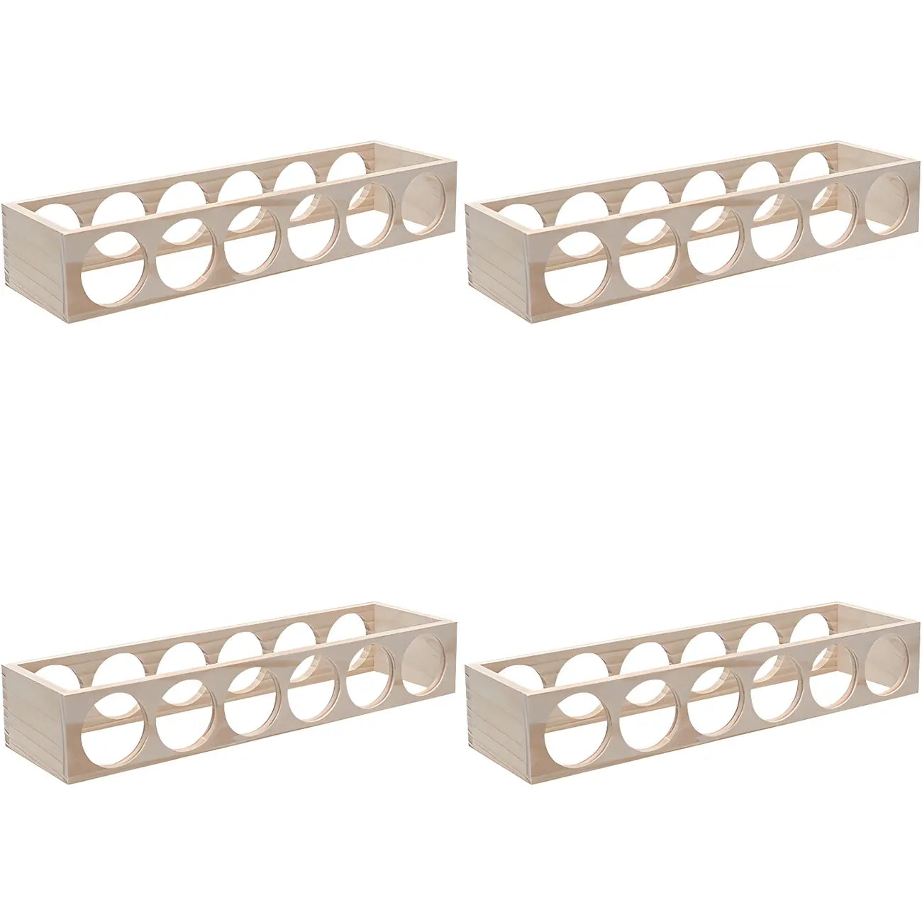 Natural Wooden Stackable Wine Rack Tabletop Wine Holder