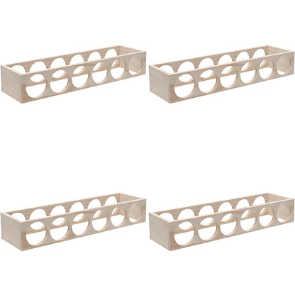 Natural Wooden Stackable Wine Rack Tabletop Wine Holder