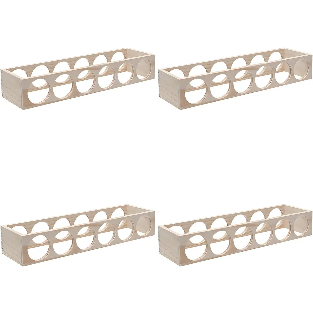 Natural Wooden Stackable Wine Rack Tabletop Wine Holder