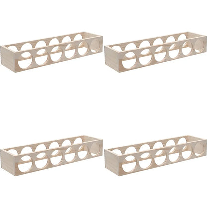 Natural Wooden Stackable Wine Rack Tabletop Wine Holder